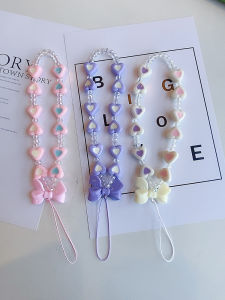 สร้อยข้อมือโทรศัพท์แบบสั้นพร้อมหัวเข็มขัดรูปผีเสื้อ สร้อยคอรูปหัวใจ สายรัดกล้อง Ccd ของตกแต่งแฟชั่น สายรัดข้อมือแบบอเนกประสงค์