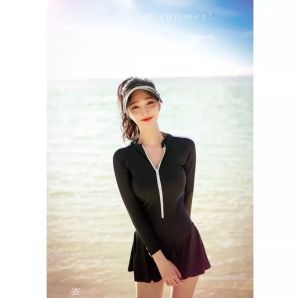 Đồ bơi nữ váy dây kéo dài tay che nắng đi biển du lịch đẹp BIKINI SÀI GÒN