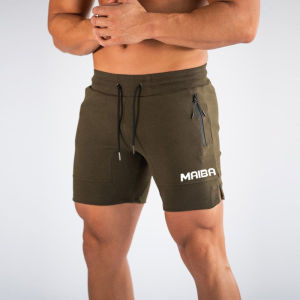 Double Zipper Fitness Shorts Mens New Running Shorts Mens Fitness Training Pants Summer Breathable Quick Drying Beach Shorts