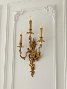 MIYUN | French Vintage Brass Candle Wall Sconce