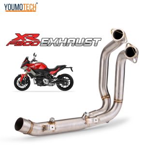 51 มม.สำหรับ BMW F900R F900XR 2020-2021 รถจักรยานยนต์ไอเสียระบบ Modified Header Link ท่อด้านหน้าท่อไอเสียท่อกลาง F 900 R F900XR สแตนเลส