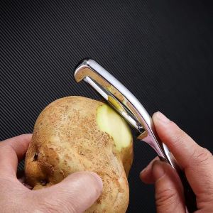 High Quality Kitchen Peeler Stainless Steel Rotating Blade Peeler Ultra Sharp Fruit Potato Carrot Essential Kitchen Tool