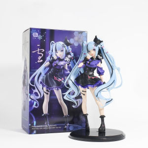 Bandai | Anime Cute Hatsune Miku Macaron Figure Little Devil Hatsune Miku Figurine Collectible PVC Desktop Ornaments Toys Christmas Gift