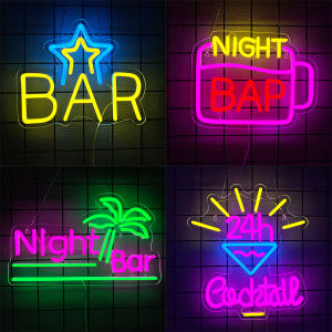 Cocktail Led Neon Sign Bar Business Wall Lamp Usb Powered Suitable For Beer Bars Clubs Restaurants Man Caves Decor.