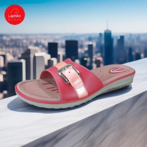 Sandal kasual wanita merah salem Vegetus Kecapi 05 36-40