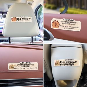 NBM | Nhãn Nhắc Nhở Đóng Cửa Nhẹ Đeo Đai An Toàn Không Hút Thuốc Trong Xe