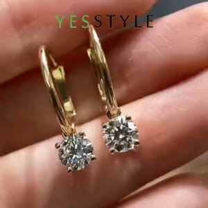 Yesstyle Anting Permata Anti Karat Aksesoris Gold Hoop Twist Earring Fashion