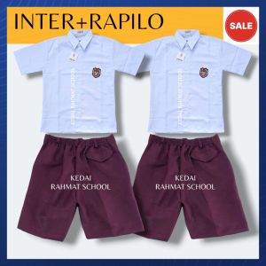 Setelan Seragam Sekolah SD Merah Putih Pendek Anak Laki Laki Merk Martin Bahan Premium