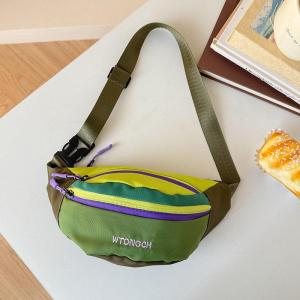 Color-block Childrens Sport Waist Bag