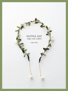 Handmade Fairy Tale Style Bellflower Hairband Leaf Headband Elegantly Simple Forest System Ladies Hair Accessories Fairy Wind