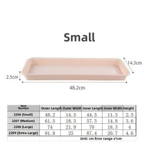 Jiaxun | Rectangular Condensation Water Drainage Tray Long Extended Flower Pot Base