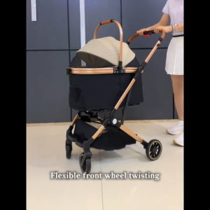 【SG Stock】Pet Stroller For Dogs And Cats Lightweight Separate Breathable Cage Convenient Hand Push Cart Travel Outdoors Transport