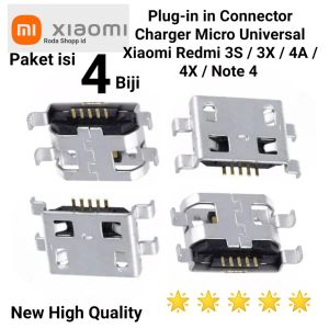 Plug in Connector Charger Micro Universal Xiaomi Redmi mi 3S 3X 4A 4X Note 4 Koncas Cas Konektor on