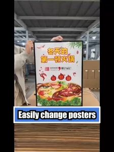 wall menu board with light Super bright Slim light box plug and play led signage
