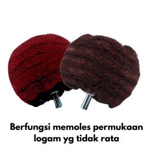 K55 Bola Poles Babet Peralatan Stainless Besi Ball Polishing 3inch Diameter Tangkai 6mm Memperhalus dan Mengelupas Cat di Pelek Mesin Kendaraan