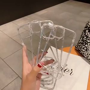 Transparent Phone Case for iPhone: Camera Hole & Drop-proof Back Cover