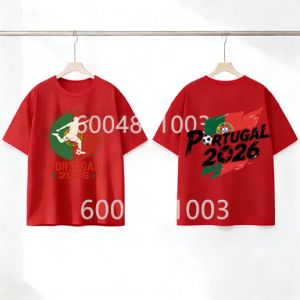 Portugal Flag Retro Style Graphic Children Shirt Kid Boys Girls Summer Cotton Short Sleeve Little Soccer Fan Casual Daily Wear