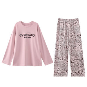 Bộ đồ ngủ nữ MiiOW Cat Person vải cotton tay dài mềm mại - Mùa xuân thu