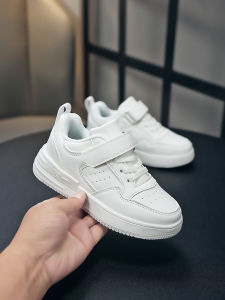 Childrens White Sports Shoes Breathable Anti-slip Soft Bottom Performance Sneakers Boys Girls Running Shoes Universal Kids