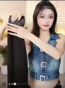 65CM wig female long hair one-piece U-shaped straight hair piece big wave seamless simulation hair
