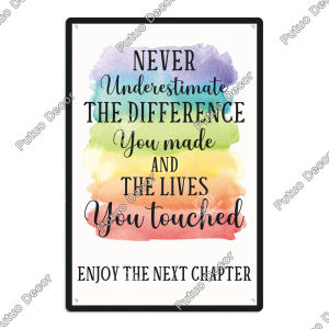 Putuo Decor Inspirational Slogan Metal Tin Sign Vintage Wall Decoration for Home Living Room Bedroom 7.8 X 11.8 Inches