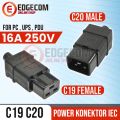 Konektor Power Socket IEC C20 Male / C19 Female 16A 250V. 