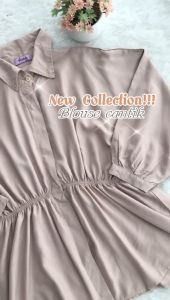 Atasan Wanita Kemeja Wanita Serut Popline Alya Shirt