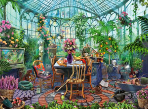 Ravensburger Greenhouse Mornings Adult Leisure Time Jigsaw Puzzle 1000 Pieces Interesting Assembling Brain Game