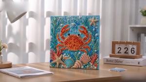 Self-Adhesive Pearl Bead Painting Kit with Frame 3D Bead Art Complete Tool Set for Home Wall Decor Living Room Beginners Adults