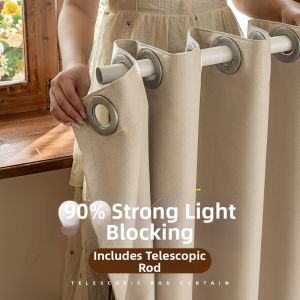 Lightproof Insulating Easy-Install Curtain Fabric
