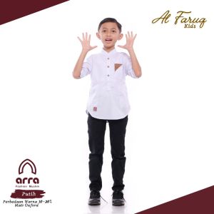 Baju Busana Muslim Koko Pakistan Anak Koko Alfaruq Kids Putih