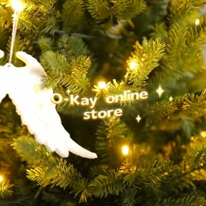 O-KAY Xmas Tree Pendants Snowflake Angel Deer Hanging Ornaments Christmas Decorations For Home Kids Toy 2023 New Year Party