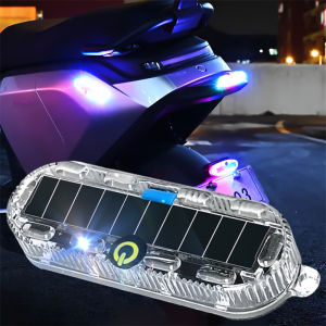 Car Solar LED Flashing Light Motorcycle Bicycle Truck Anti-collision Warning Light Waterproof Signal Light