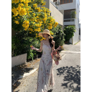 Autumn French Style Waisted Maxi Dress