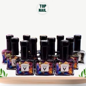 Cồn loang nail sét 12 chai Sơn gel loang VINIMAY tạo loang vân đá trang trí móng