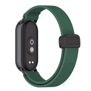Dây Đeo Nylon Đàn Hồi Cho Xiaomi Band 10/9/8 Với Khóa Từ Tính Dây Đeo Thể Thao Tết Bện Thay Thế Tương Thích Với MiBand NFC