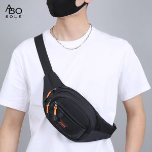 ABOSOLE กระเป๋ากันน้ำกระเป๋าคาดเอวแฟชั่นสีกระเป๋าคาดหน้าอกสำหรับผู้ชายกระเป๋าถนน Tas Rekreasi ความจุมากกระเป๋าลำลองน้ำหนักเบากระเป๋ากีฬาสะพายไหล่