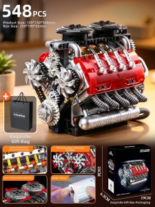 LALAPLAY | Twin Turbo V8 Engine Simulation Construction Toy