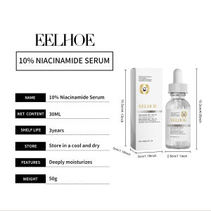 EELHOE 10% Niacinamide Essence Niacinamide Facial Serum Hydrating Moisturizing Balance Skin Tone Lighten Spots Delicate Skin Whitening Essence Skin Care Daily Use(30ml)