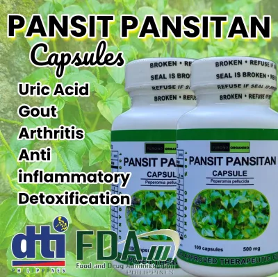 PANSIT PANSITAN HERBAL CAPSULE (100 CAPSULES 500MG) ALL NATURALS AND ORGANIC / FDA APPROVED / BY PURONG ORGANIKO HERBAL PRODUCTS