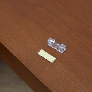 stiker penjepit klip klem kabel bening bl 1.3x1.5x4cm (16pcs) cable clip organizer