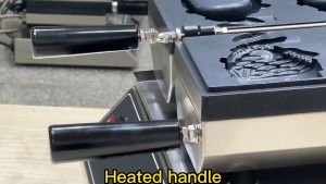 เครื่องทำวาฟเฟิลรูปปลาปากเปิดไฟฟ้า เครื่องทำวาฟเฟิลเชิงพาณิชย์ เครื่องทำวาฟเฟิลโคนไอศกรีม