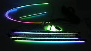 Bộ Đèn Nội Thất Ô Tô LED RGB 6/10 Màu Bluetooth Dải Đèn Acrylic Cầu Vồng Hiệu Ứng Symphony Streamer 72 Màu Bộ Đèn Tạo Không Khí
