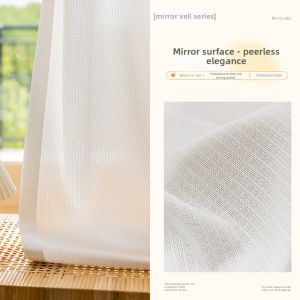 Privacy Heat Resistant Sun Protection White Sheer Curtain
