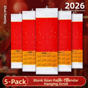 TANGYUFANG | Thickened Blank Raw Xuan Paper 2027 Calendar Hanging Scrolls 10 Rolls