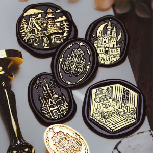 3D นูน WAX Seal แสตมป์ยุโรปสไตล์/เก่าปราสาทซีลแสตมป์สําหรับการ์ดซองเทศกาลคําเชิญ Scrapbooking