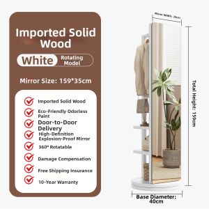 XIDUOSHU | Rotatable Mobile Full-length Dressing Mirror with Hanger