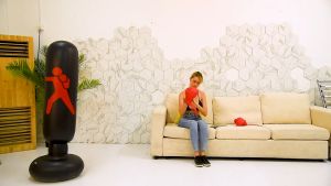 กระสอบชกมวย กระสอบทรายเป่าลม กระสอบทรายสูบลม แบบตั้งพื้น อุปกรณ์ต่อยมวย มีให้เลือก 3 สี