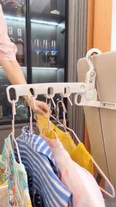 [HCM] Móc treo quần áo di động 5 lỗ treo gắn cửa gấp gọn Móc phơi đồ linh hoạt xoay 360 gắn mọi nơi trong nhà-Hesede