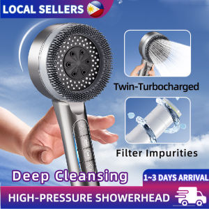 Telephone Shower Head Premium Massage Spa Handheld Adjustable Sprayer One-Key Stop Button High Pressure Filter Impuritie